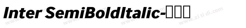 Inter SemiBoldItalic字体转换